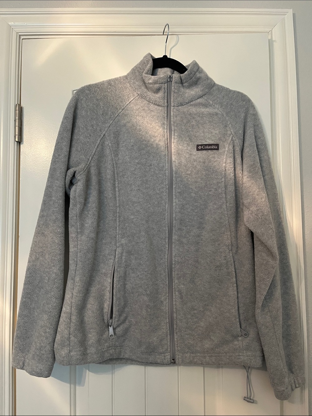 Columbia Light Gray Full-Zip Fleece Jacket